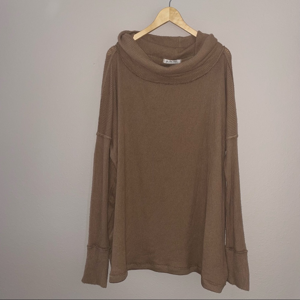 Free people split back ribbed top